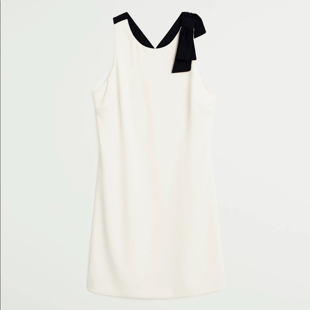 NEW MANGO contrast detail dress